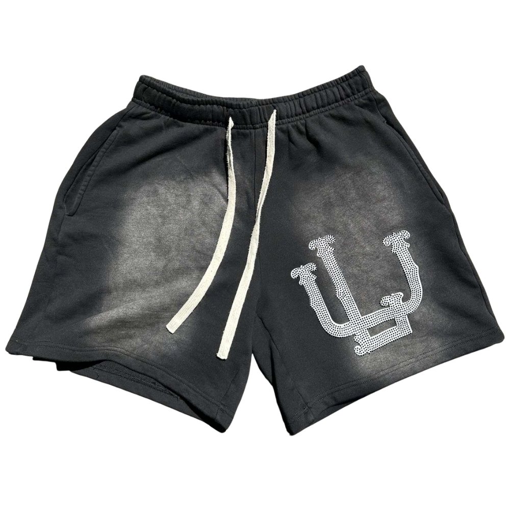 BLACK LOU RHINESTONE SHORTS - Variant