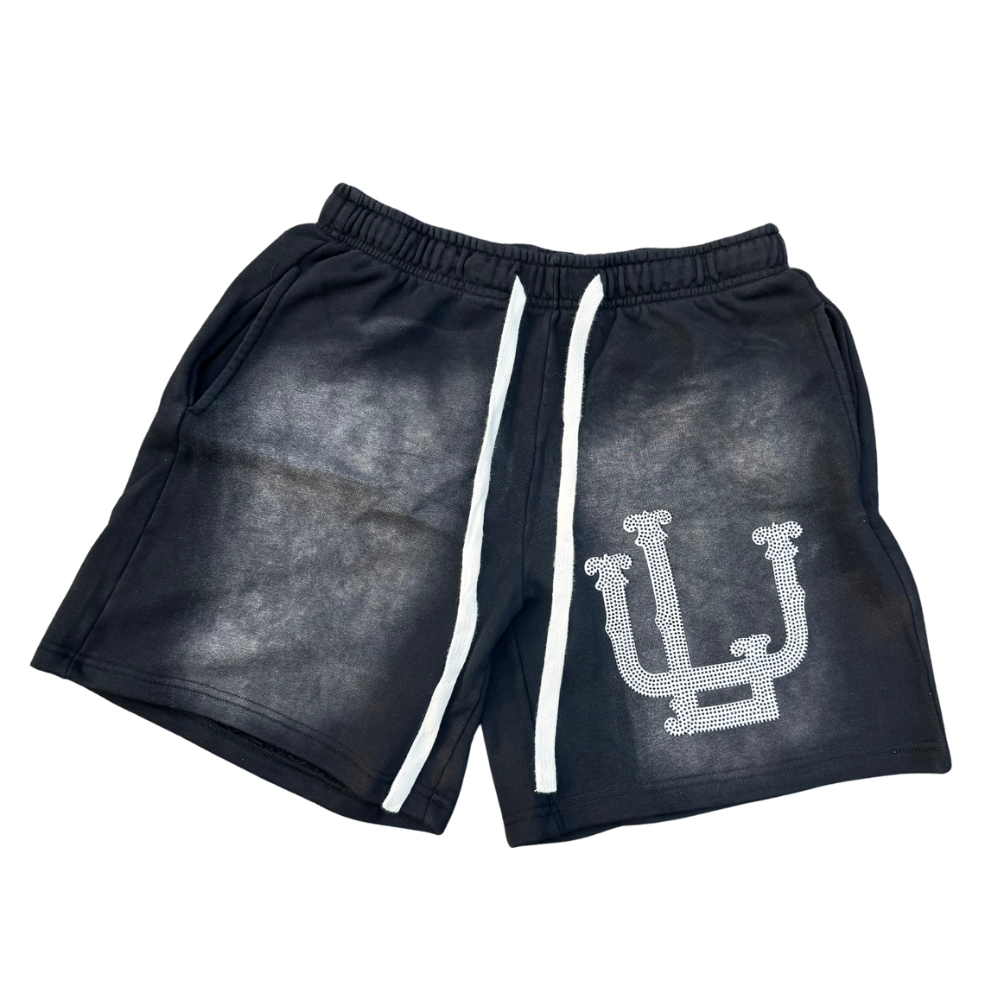 BLACK LOU RHINESTONE SHORTS - Variant
