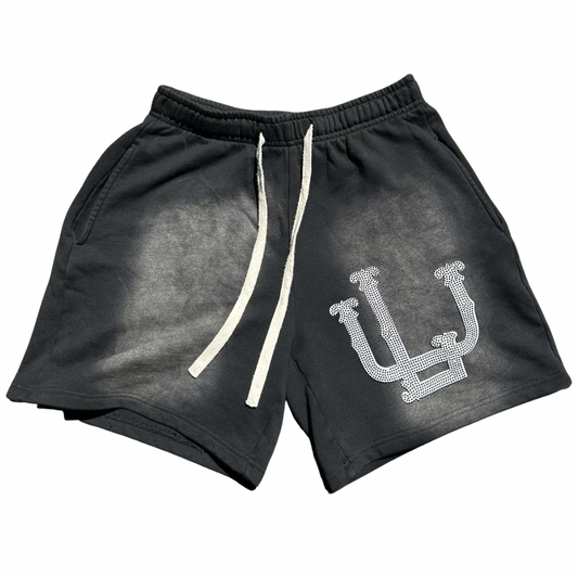 BLACK LOU RHINESTONE SHORTS - Variant
